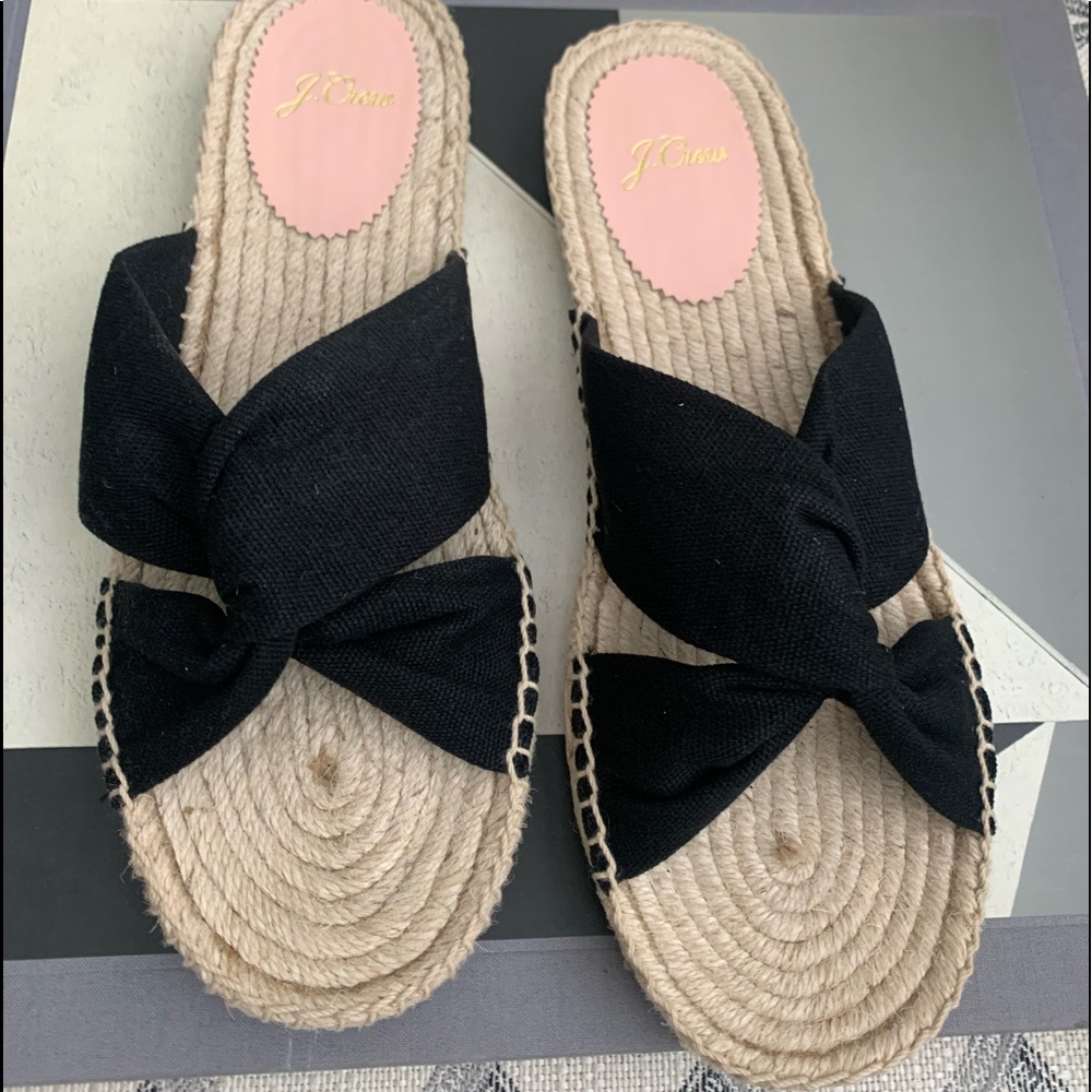 Canvas Twisted Knotted Espadrille Flat